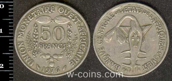 Монета Западно-Африканские Государства 50 франков 1976