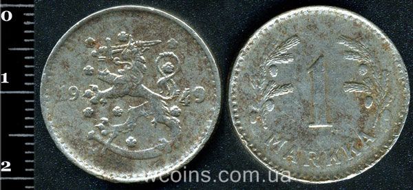 Монета Финляндия 1 марка 1949