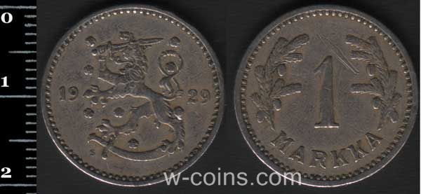 Монета Финляндия 1 марка 1929