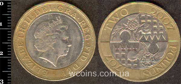 Монета Великобритания 2 фунта 2007