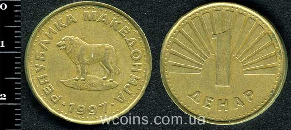 Монета Македония 1 денар 1997