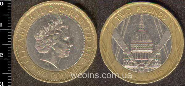 Монета Великобритания 2 фунта 2005