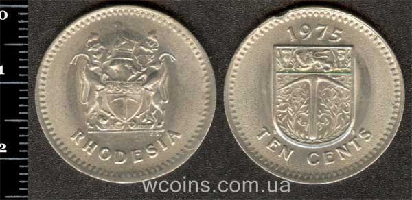 Монета Зимбабве 10 центов 1975