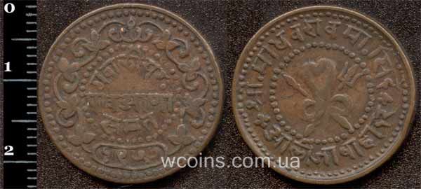 Монета Индия 1/4 анны 1901
