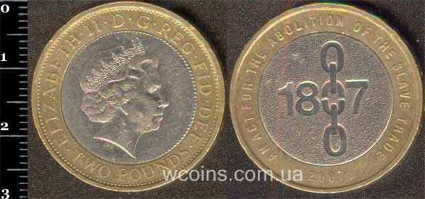 Монета Великобритания 2 фунта 2007