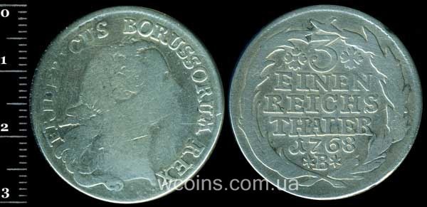 Монета Пруссия 1/3 талера 1768