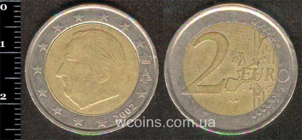 Монета Бельгия 2 евро 2002