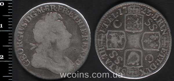 Монета Великобритания 6 пенсов 1723