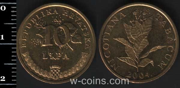 Монета Хорватия 10 липов 2004
