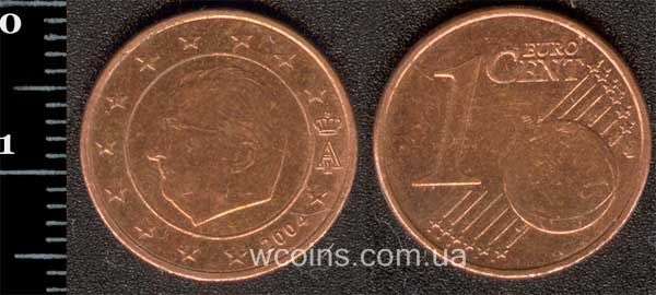 Монета Бельгия 1 евро цент 2004