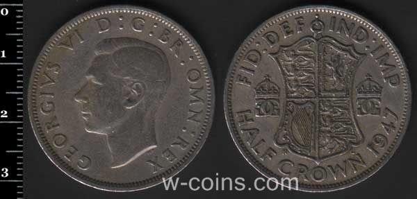 Монета Великобритания 1/2 кроны 1947