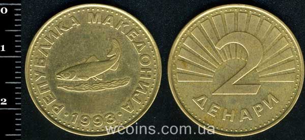 Монета Македония 2 денара 1993