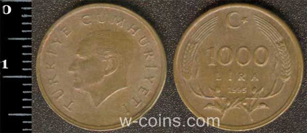Монета Турция 1000 лир 1995