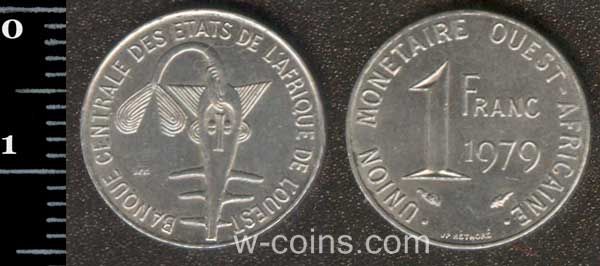 Монета Западно-Африканские Государства 1 франк 1979