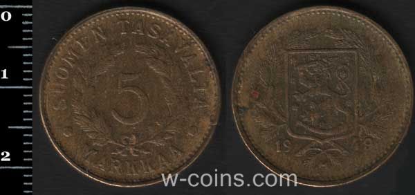 Монета Финляндия 5 марок 1949
