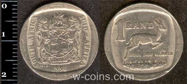 Монета ЮАР 1 рэнд 1994